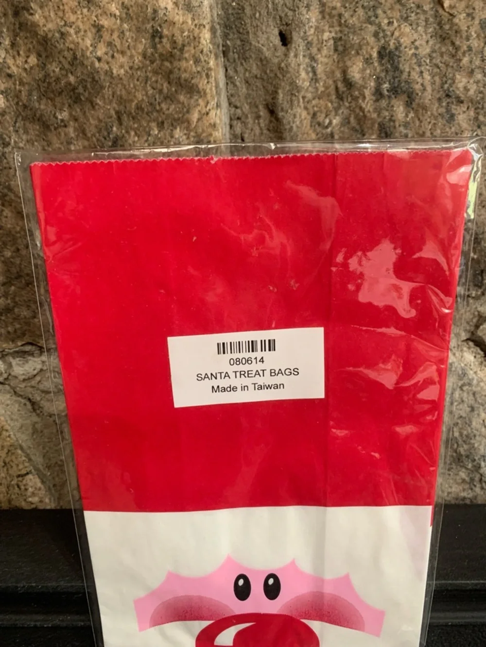 Santa Claus Christmas Treat Paper Bags Kids Crafts Lot of Six (6)